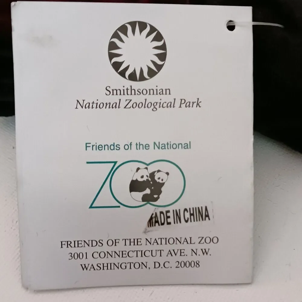 PANDA VELVET DRAWSTRING BAG FRIENDS OF THE NATIONAL ZOO-NWT